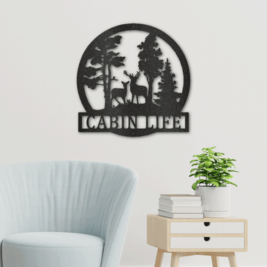 Cabin Life Metal Art